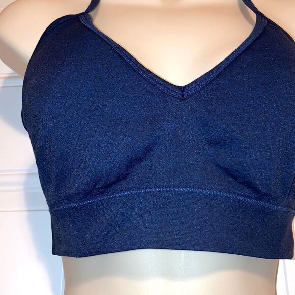 SECRET TREASURES Smoothing Convertible Sports Bra Navy Blue Womens Large - Picture 4 of 10